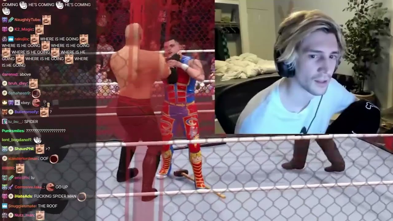 xQc wondering where is Batista going after he turns into Spiderman