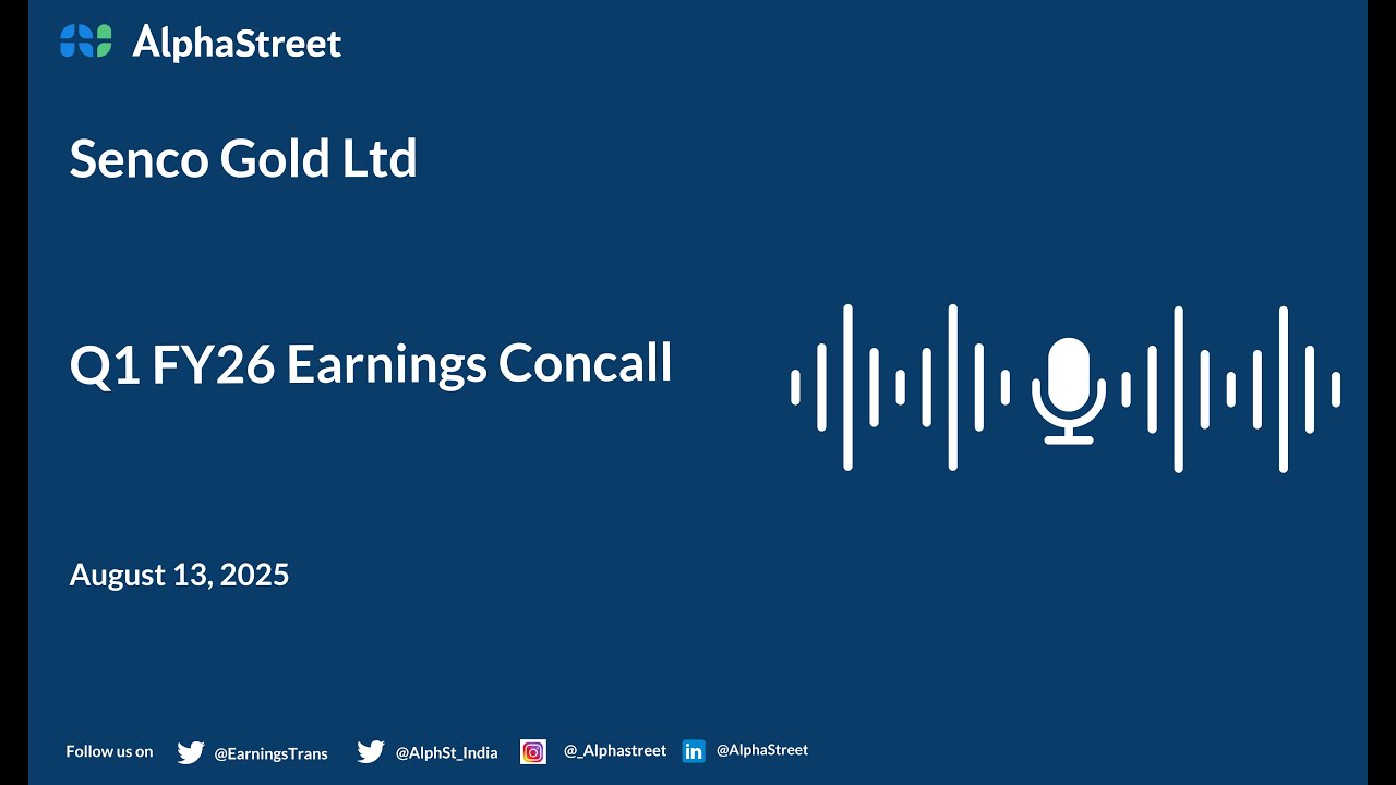 Senco Gold Ltd Q1 FY2025-26 Earnings Conference Call