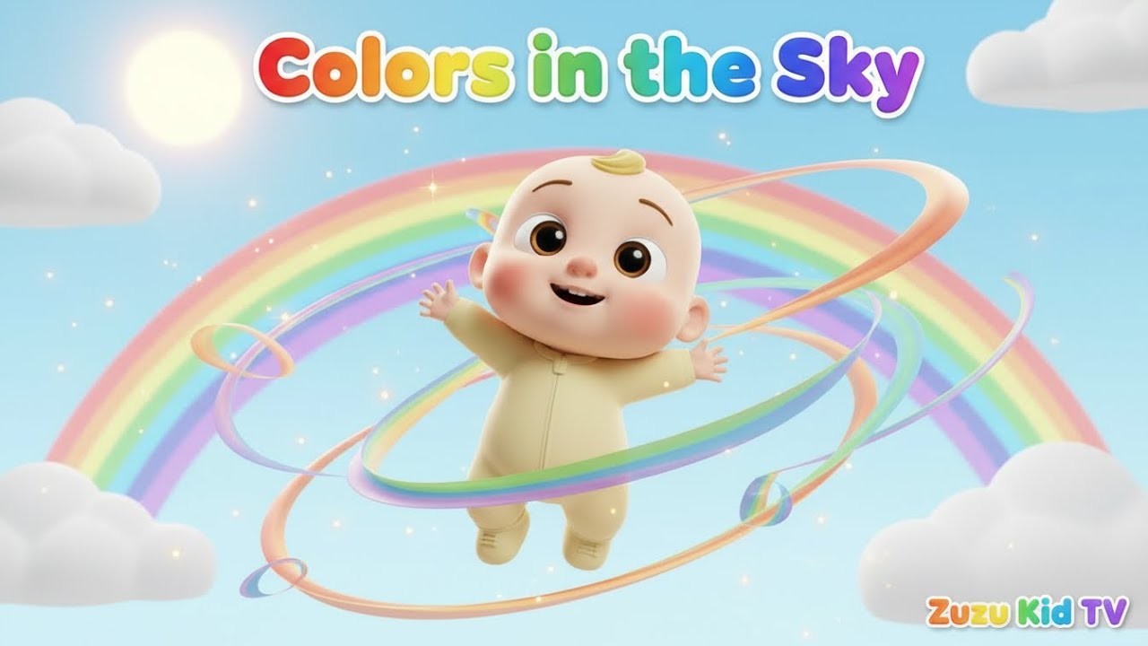 Colors in the Sky | Rainbow Adventure, Toddler Color Learning & Playful Nursery Rhyme
