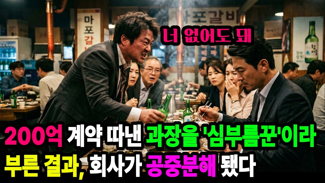 200억 계약 따낸 과장을 '심부름꾼'이라 부른 결과, 회사가 공중분해 됐다 | 노후사연 | 인생사연 | 시니어사연 | 사이다사연 | 오디오북 | 감동사연 |