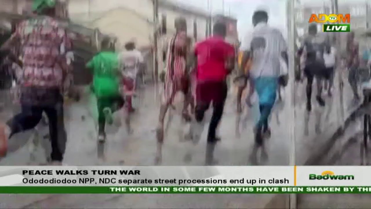 Odododiodoo NPP, NDC separate street processions end up in clash - Badwam News on Adom TV (26-10-20)