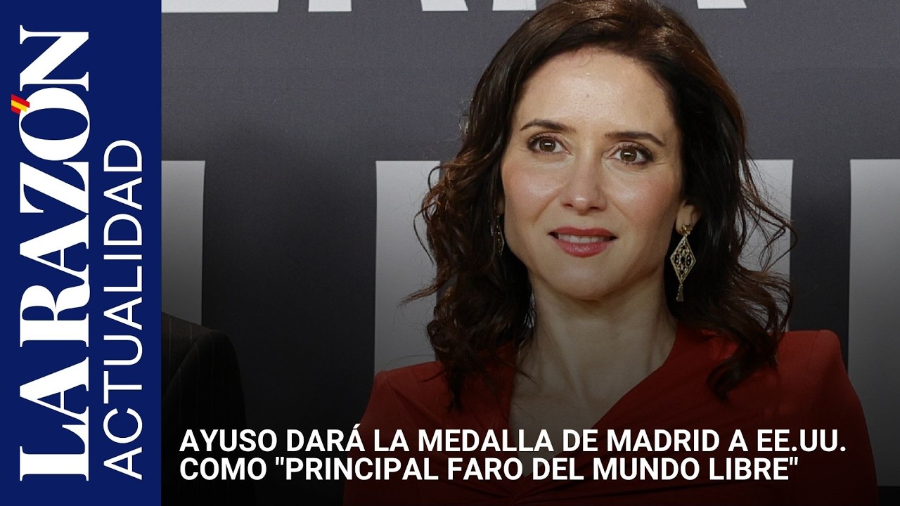 Ayuso dará la medalla de Madrid a EE.UU. como 