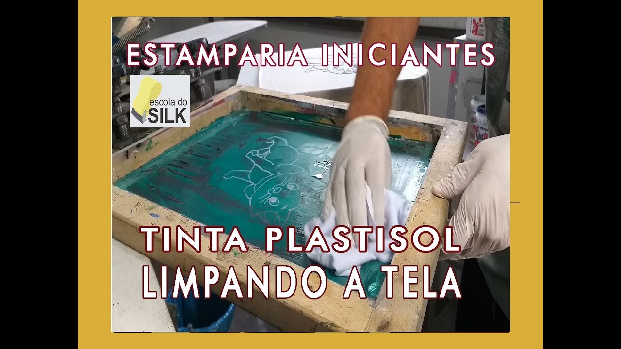 Limpar tela com tinta plastisol!!!
