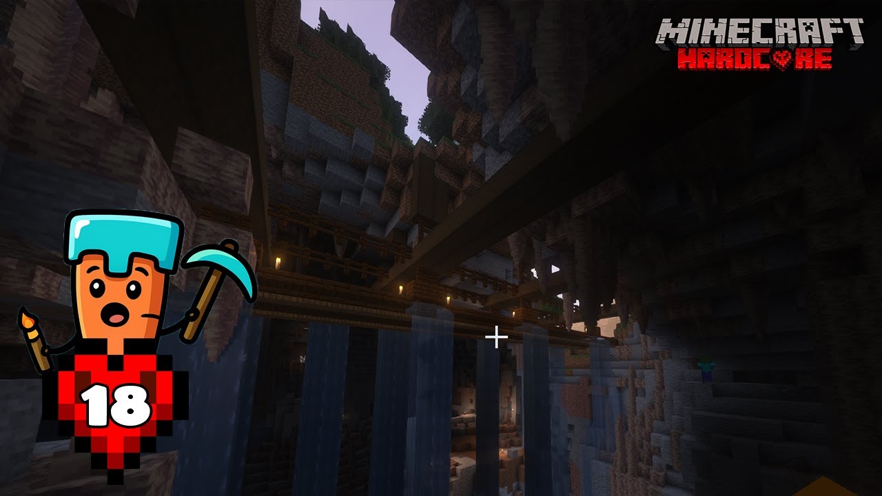 Строительство плавучего моста в хардкорном Minecraft
