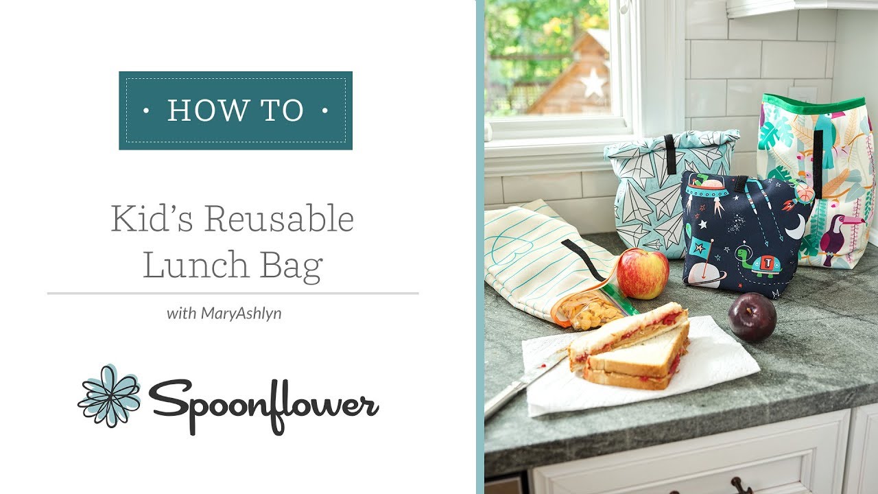 Kids&rsquo; Reusable Lunch Bag | Spoonflower