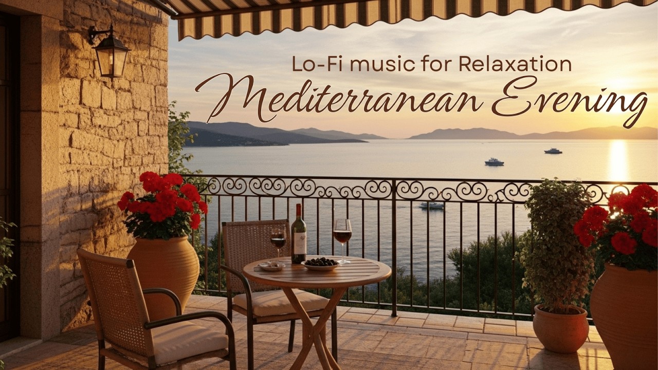 Mediterranean Evening 🌅 1 Hour Lo-Fi Mix to Relax & Unwind, Lo-Fi Music For Relaxation