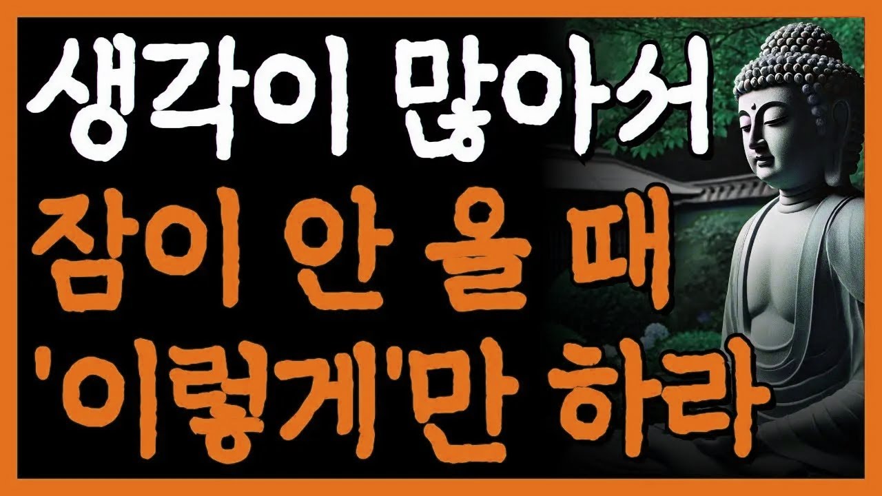 생각이 많아 잠이 안 올 때 '이렇게'만 하라 I 걱정 많고 예민한 사람들이 마음 편히 사는 방법 I 자면서 듣는 부처님 명언 4시간 I 인간관계 I 오디오북 I 삶의 지혜