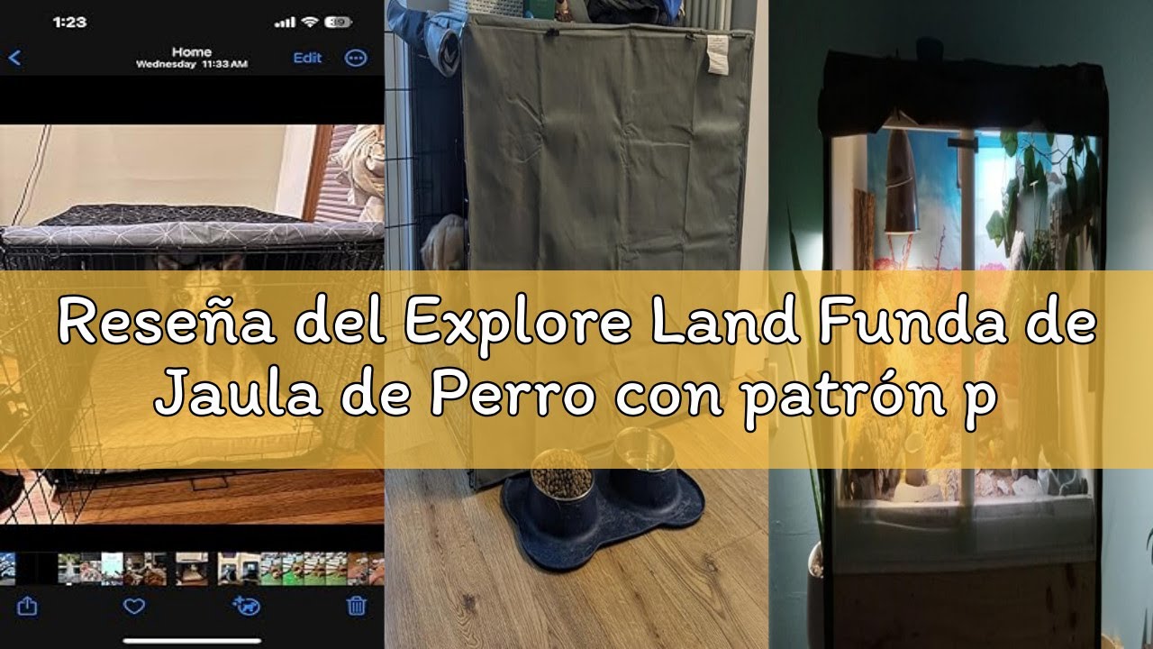 Reseña del Explore Land Funda de Jaula de Perro con patrón para Jaula de Alambre de 24 Pulgadas, pol