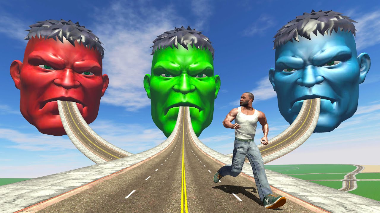 Franklin Found Longest Road To Colorful Hulk Head - INDIAN BIKE DRIVING 3D