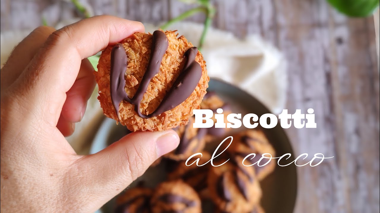BISCOTTI AL COCCO | SOLO 4 INGREDIENTI, MERENDA SANA E GOLOSA 