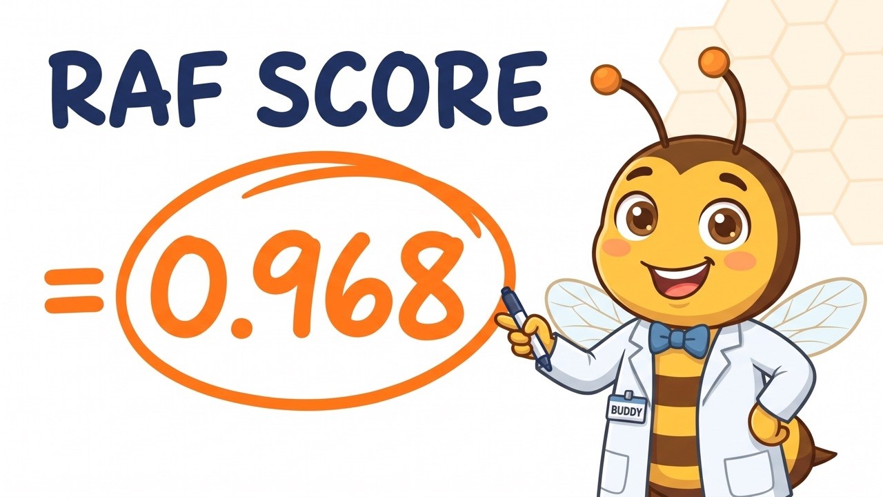 How to Calculate a RAF Score in 2026 (Real Example to 0.968)
