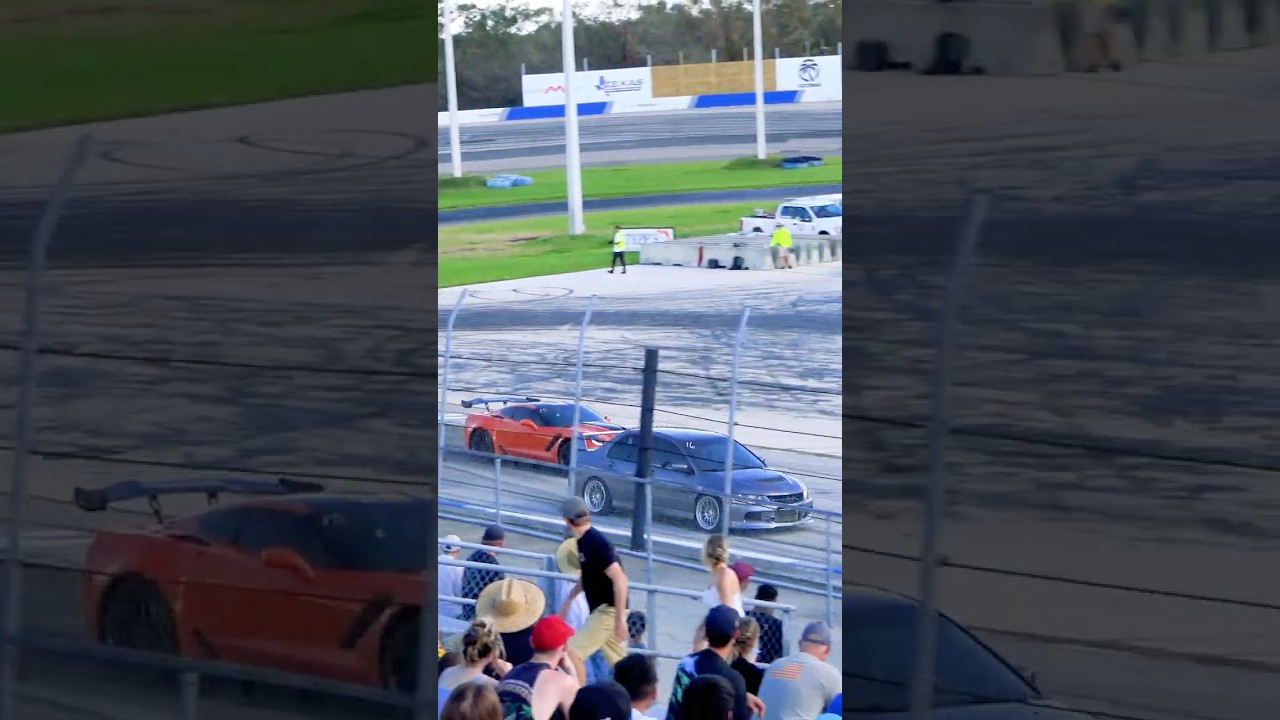 Mitsubishi Evo vs C7 Corvette ZR1 Spectator Drags at Freedom Factory!