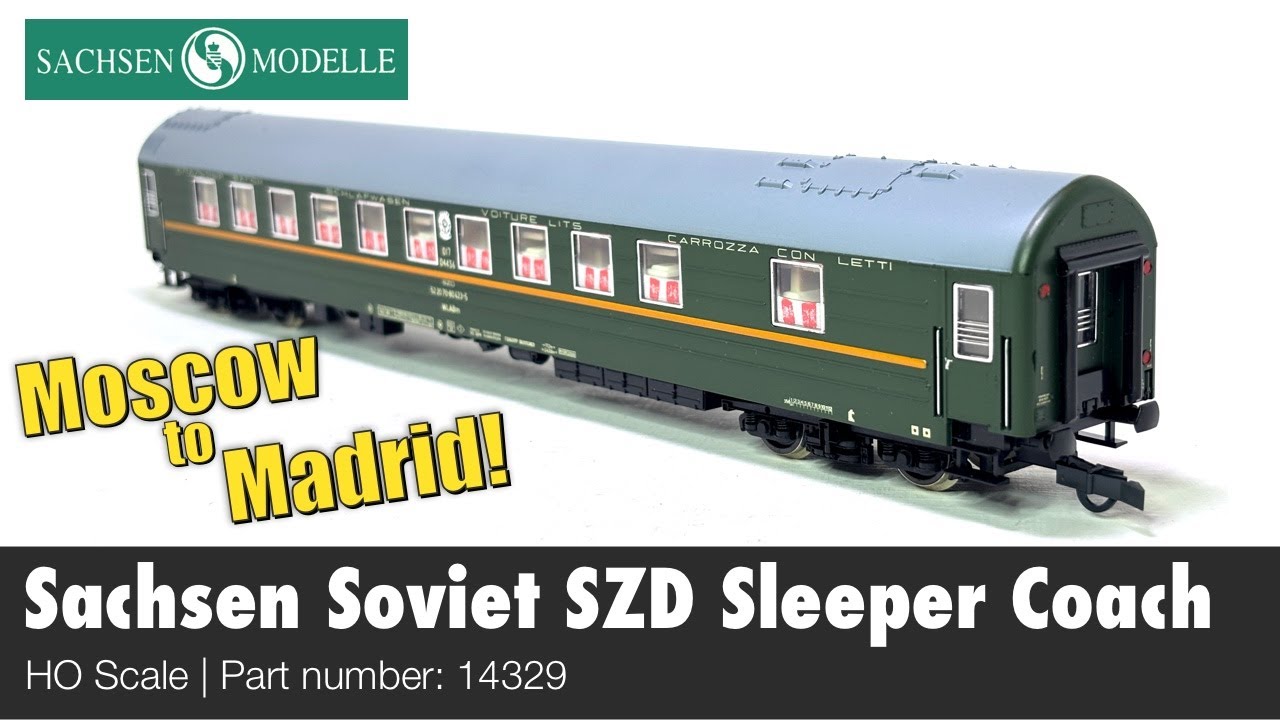 Спальный вагон дальнего следования! SachsenModelle, советский спальный вагон SZD | Обзор модели в...