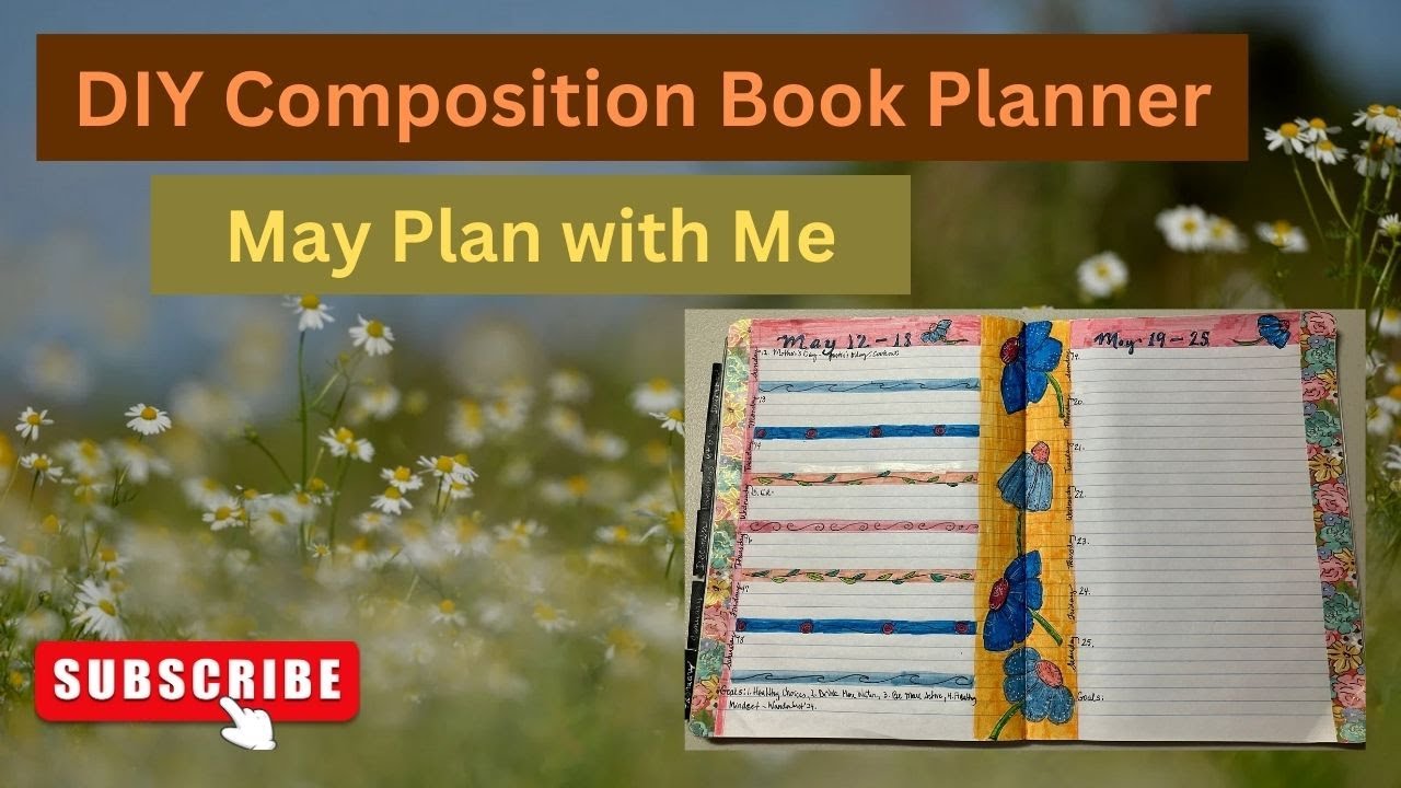 DIY Planner using a Composition Book -May Plan with Me - Week 2