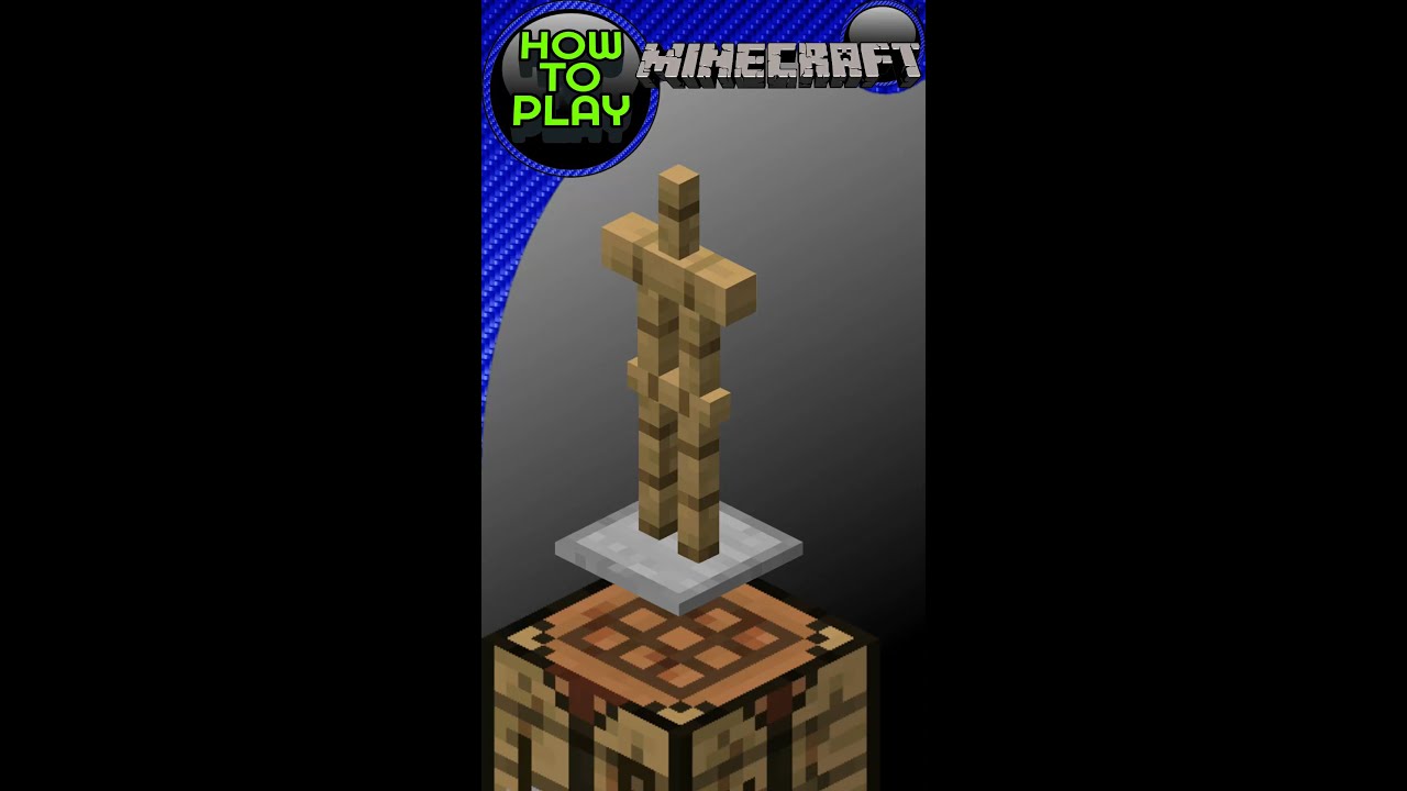 Как создать стойку для брони в Minecraft