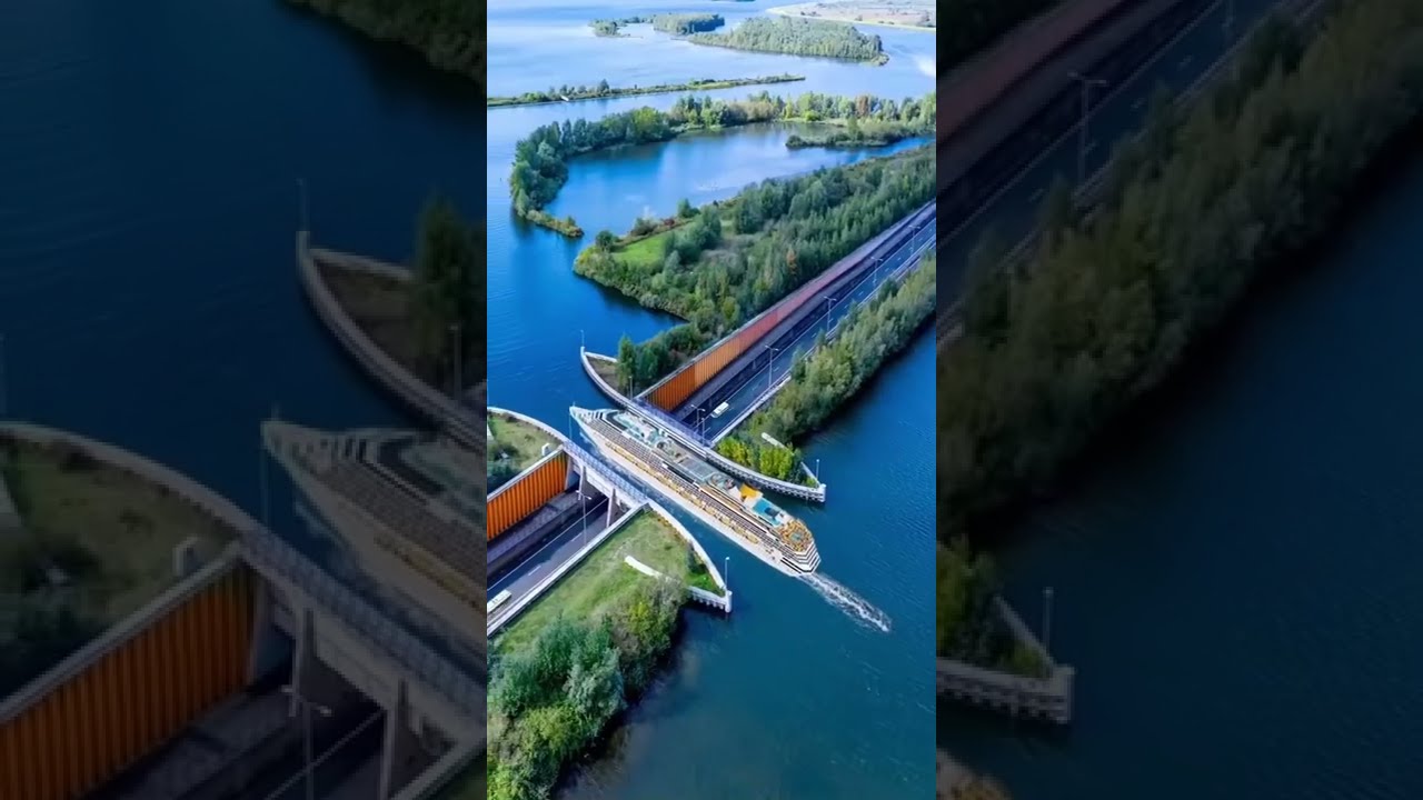 Netherland's Unique Water Bridge: Aquaduct Veluwemeer