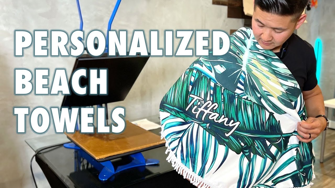 DIY Personalized Name Beach Towels by Applying Direct to Film DTF Heat Transfers