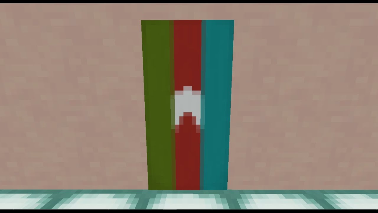 Minecraft | How to make an Azerbaijan Flag Banner