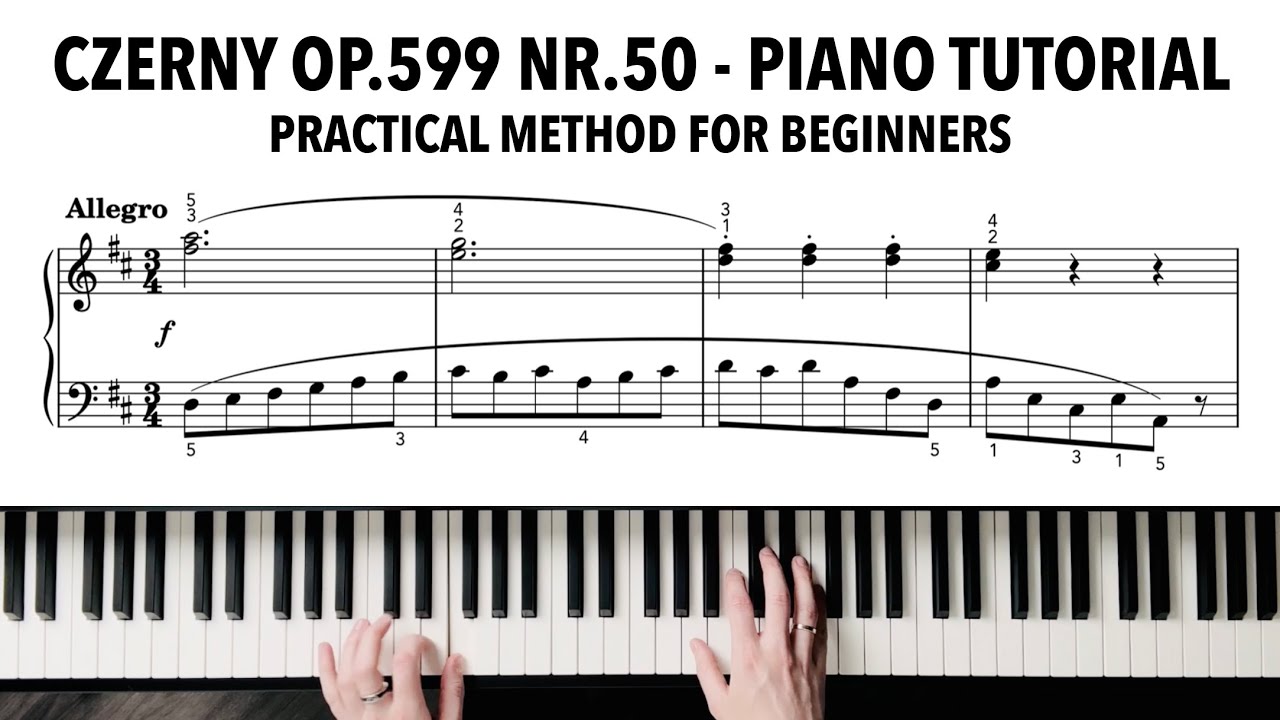 Czerny op.599 nr.50 Piano Tutorial | Practical Method for Beginners