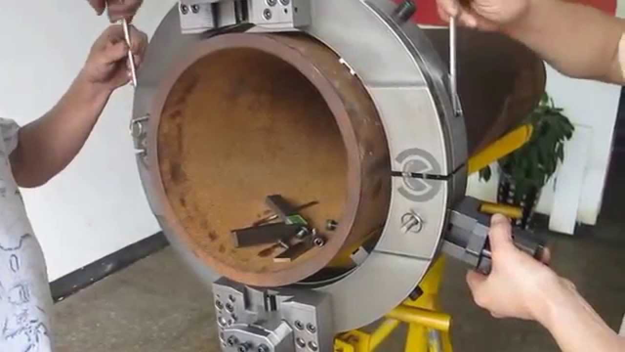 Split frame pipe cold cutter installation