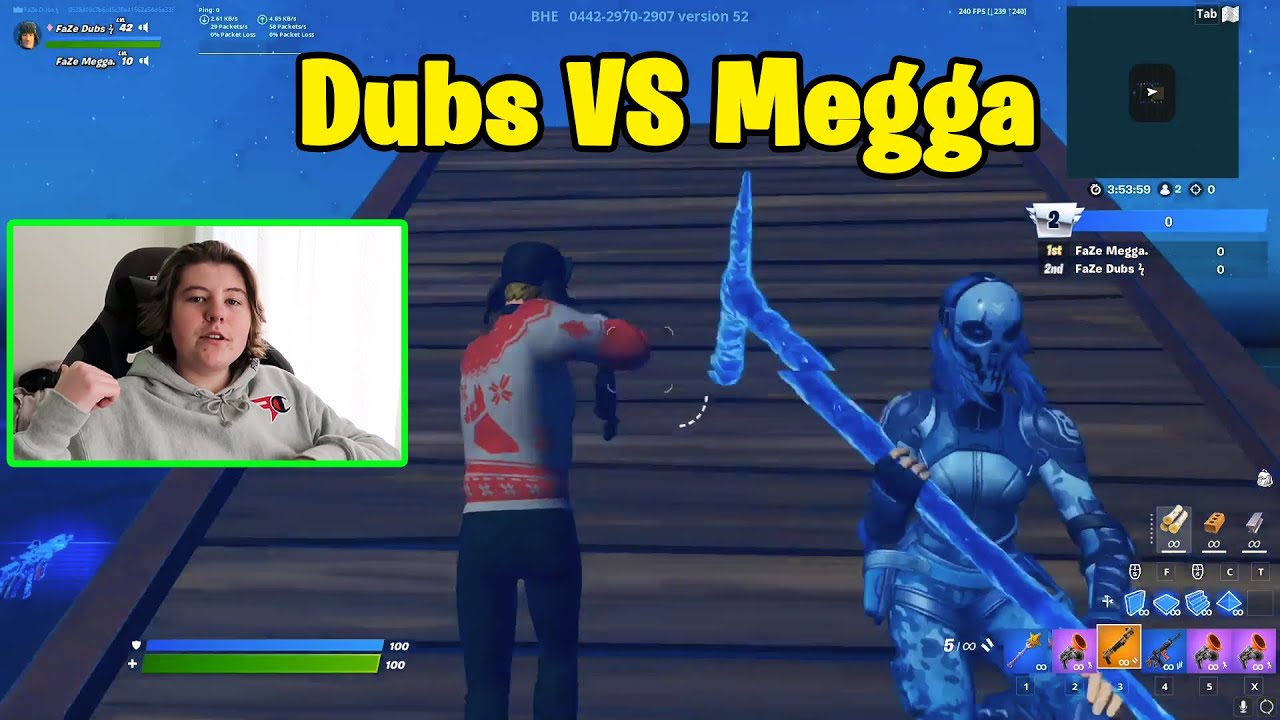 FaZe Dubs VS FaZe Megga 1v1 Buildfights! (Fortnite Chapter 3)