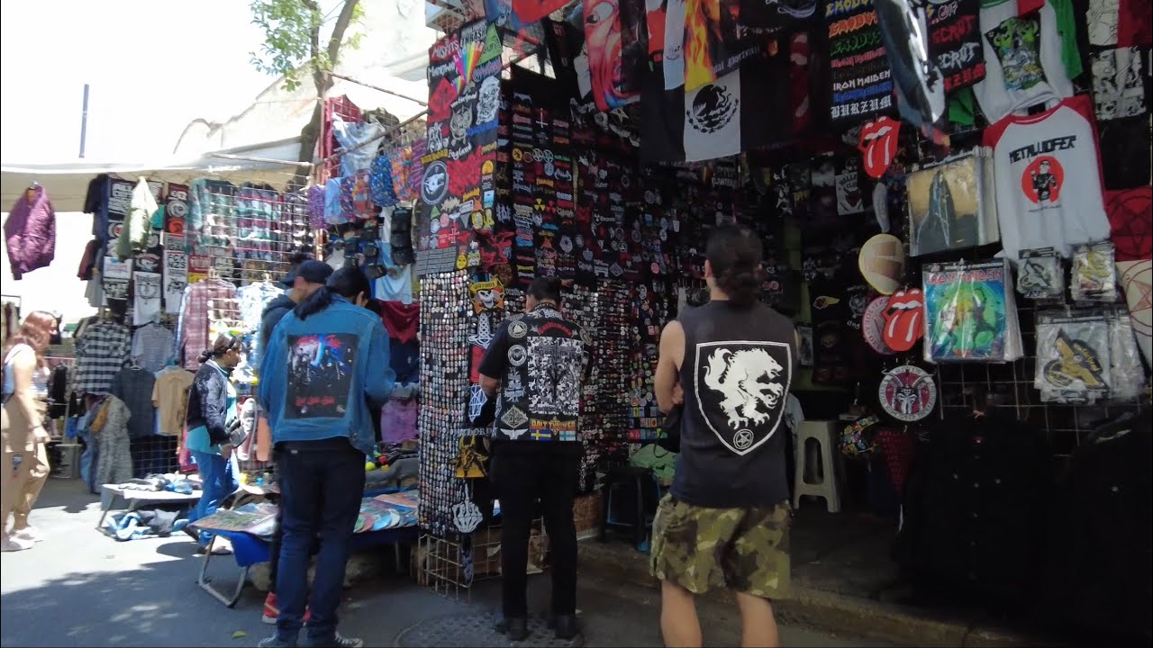 4K Walk - Mexico City - Tianguis Cultural del Chopo - “Saturday Punk Rock Market” - DJI Pocket 2