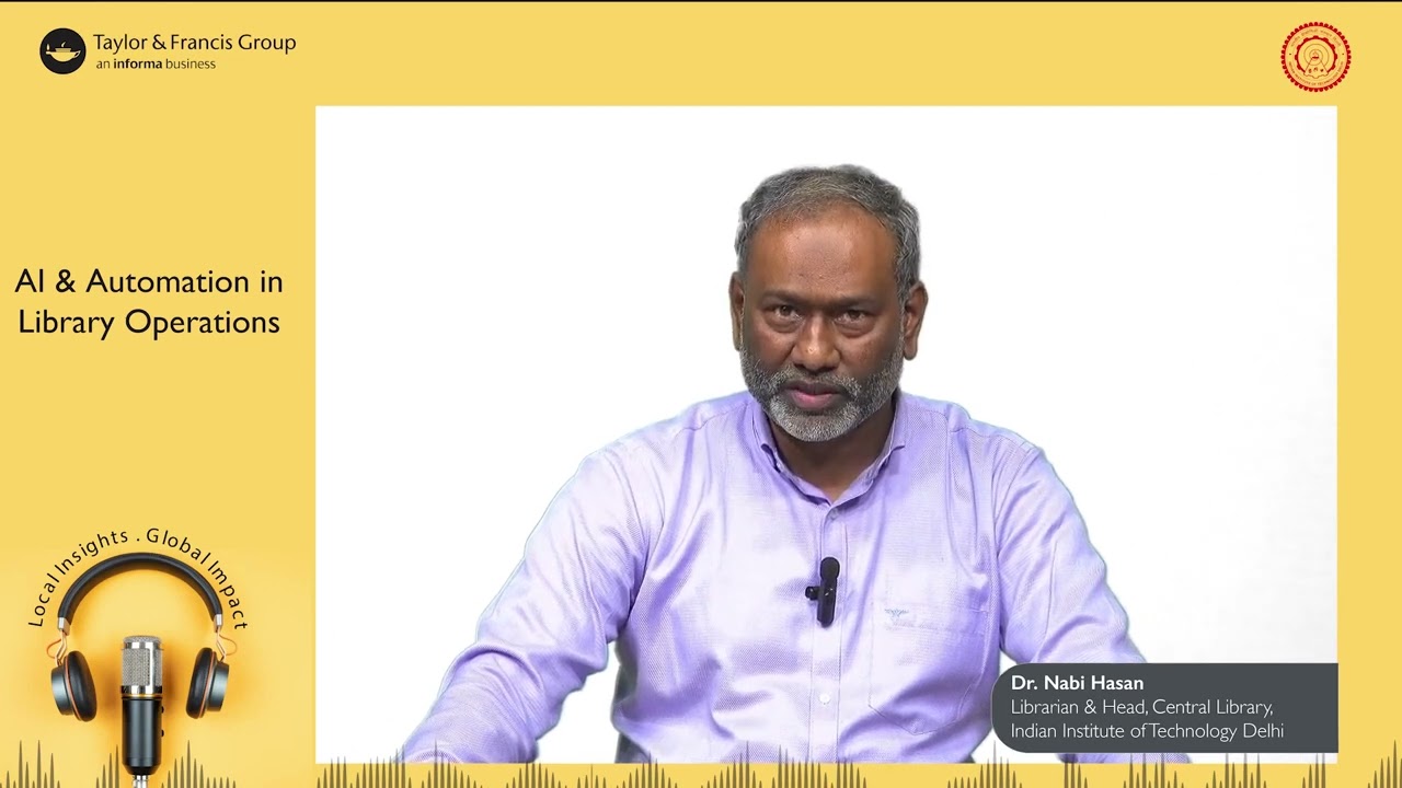 AI & Automation in Library Operations: Thursday Talks with Nabi Hasan, IIT Delhi