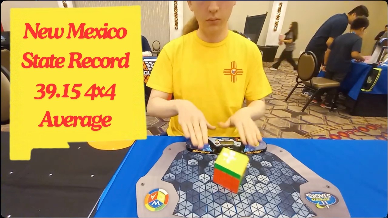 4x4 Rubik's Cube NM State Record || 39.15 ao5