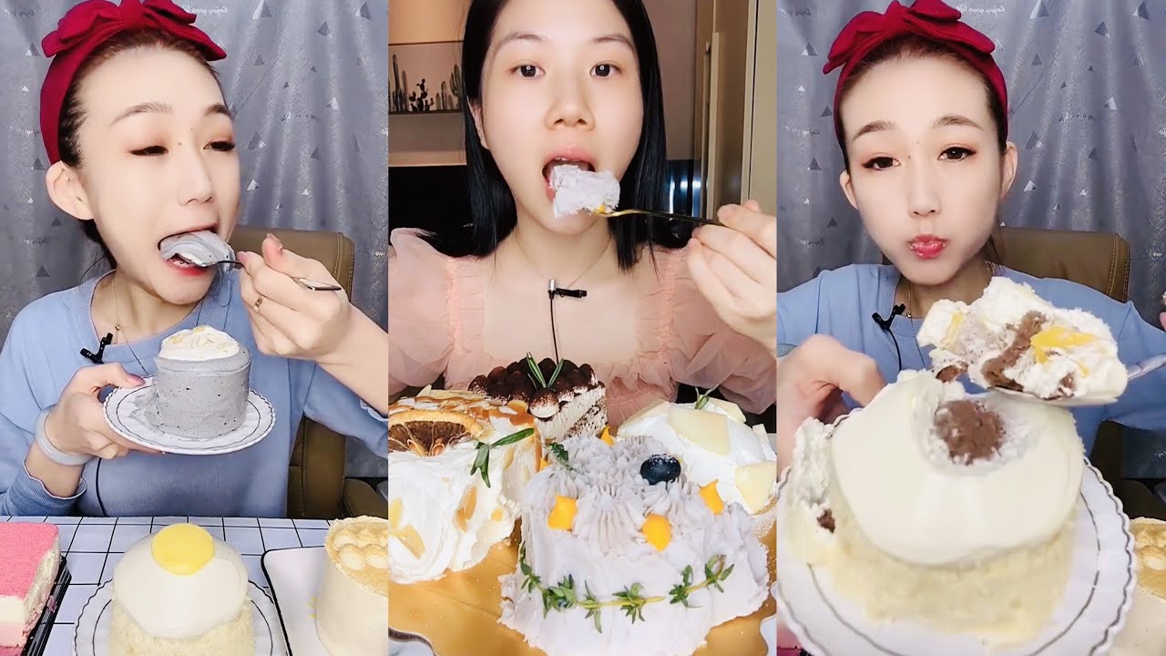 ASMR CREAMY CAKES Mukbang |먹방 | 饮食表演 | การแสดงการกิน| 食事ショー |Eating Sound