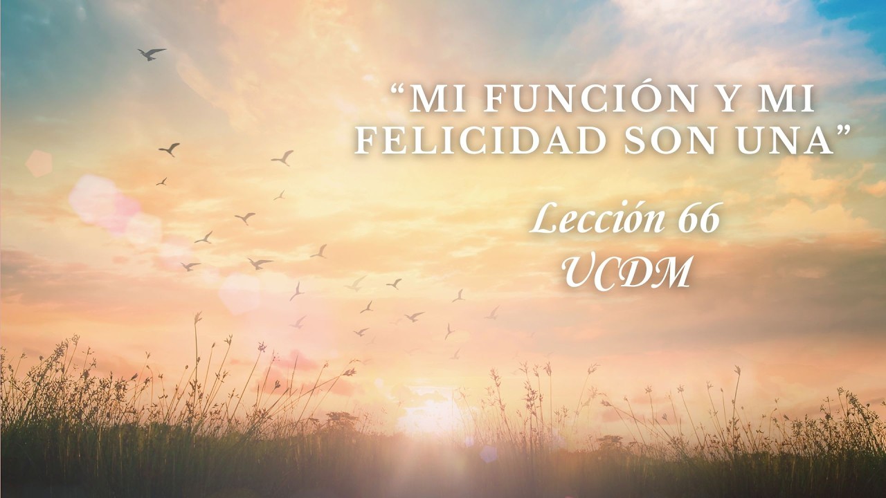 LECCION 66 UCDM APLICADO: MI FUNCIÓN Y MI FELICIDAD SON UNA