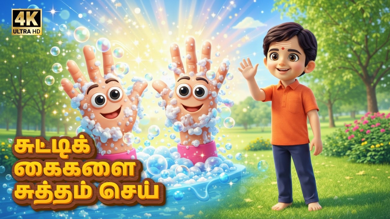 சுட்டிக் கைகளை சுத்தம் செய் (The Happy Handwash Song) animationtamilshortfilm/ tamilkidsvideos
