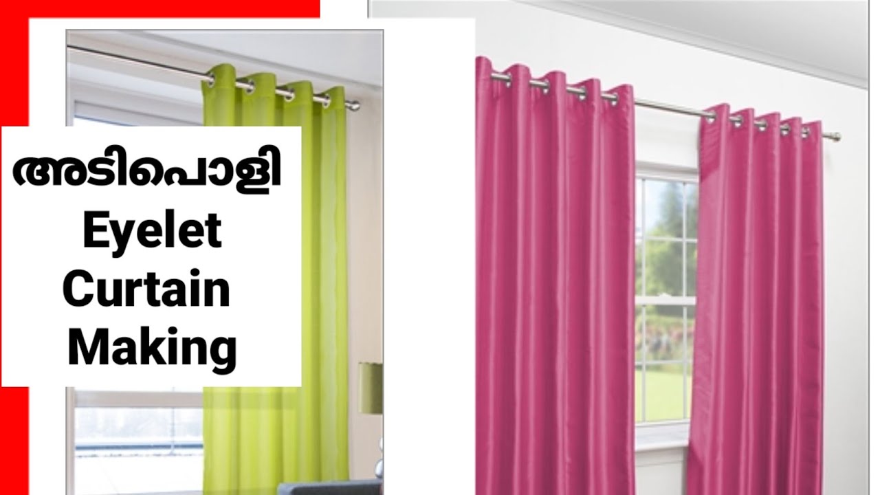 How to make eyelet curtains DIY Tutorial EMODE Malayalam Stitching
