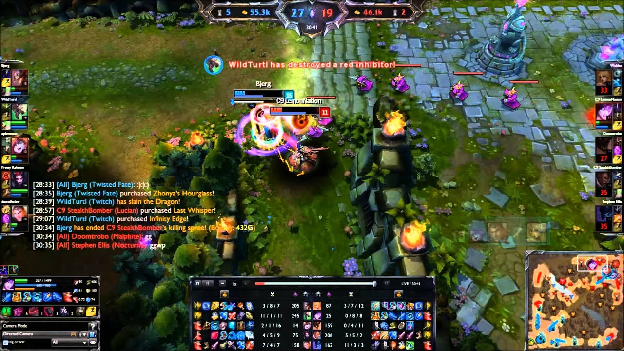 TSM Bjergsen Twisted Fate vs. C9 LemonNation Morgana - A good play - LoL Challenger NA SoloQ