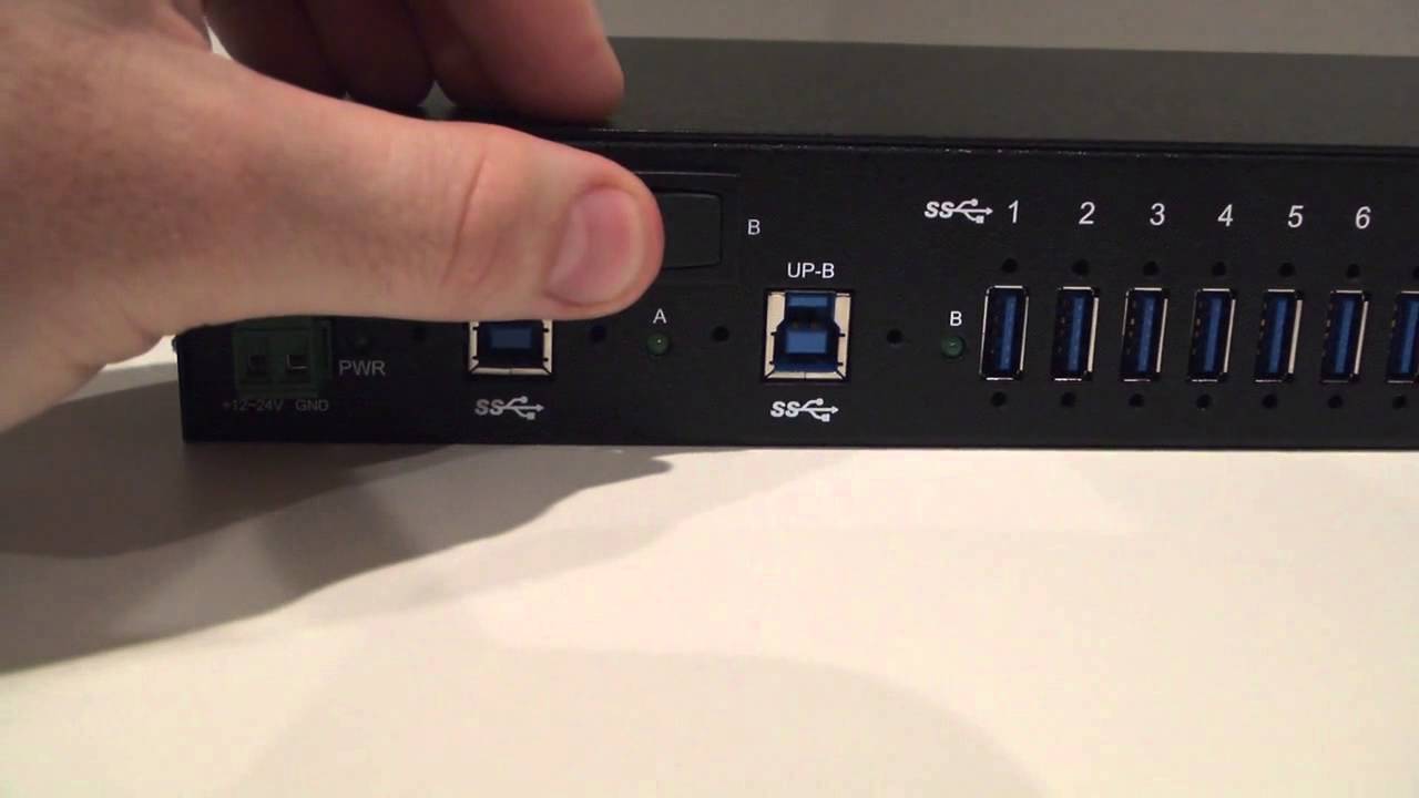 USB 3.0 16-Port Industrial Hub Metal Case