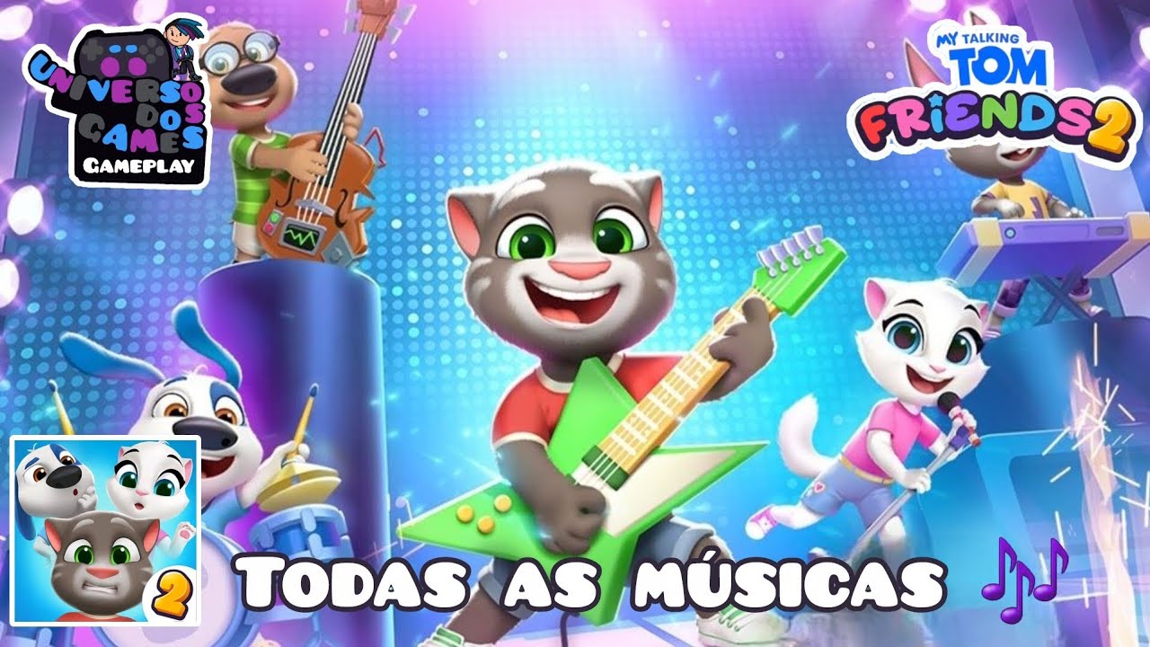 Todas as músicas disponíveis do  (my talking tom friends 2)qual é sua favorita ?