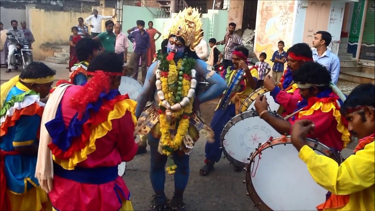 Dasara in Ongole 2014 | Kaali Mata Dance | Kanaka Dappula Kaalika Dance | Kaalika Natyam