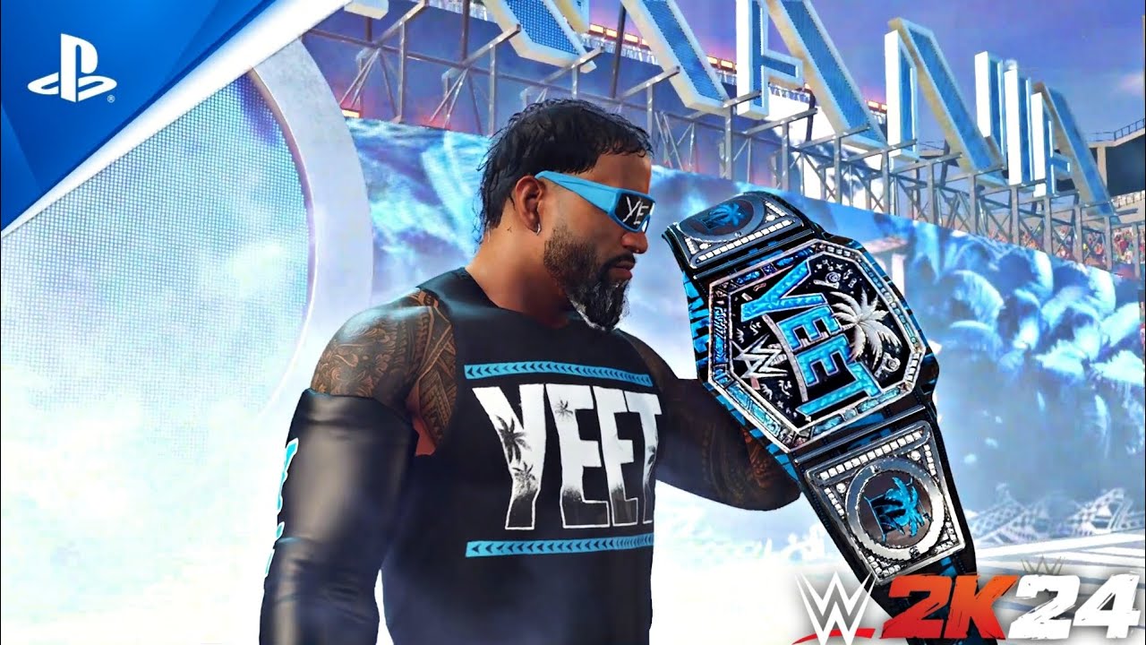 WWE 2K24 : JEY USO Epic Entrance W/YEET Championship Title | Ps5/ Pc MODS (4k 60fps)
