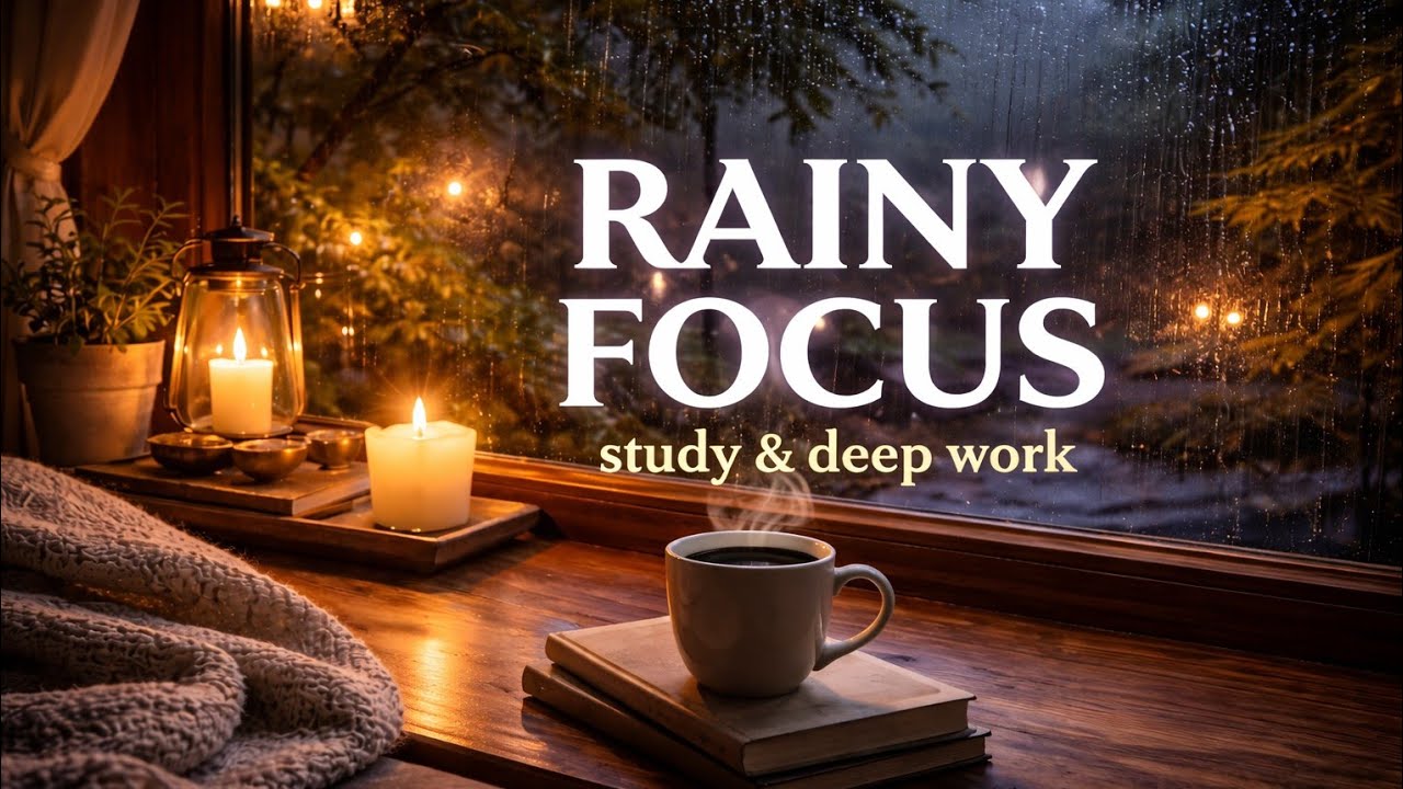 Rainy Focus ☕ Deep Work Music for Studying, Coding & Productivity (1 Hour Chill Mix)