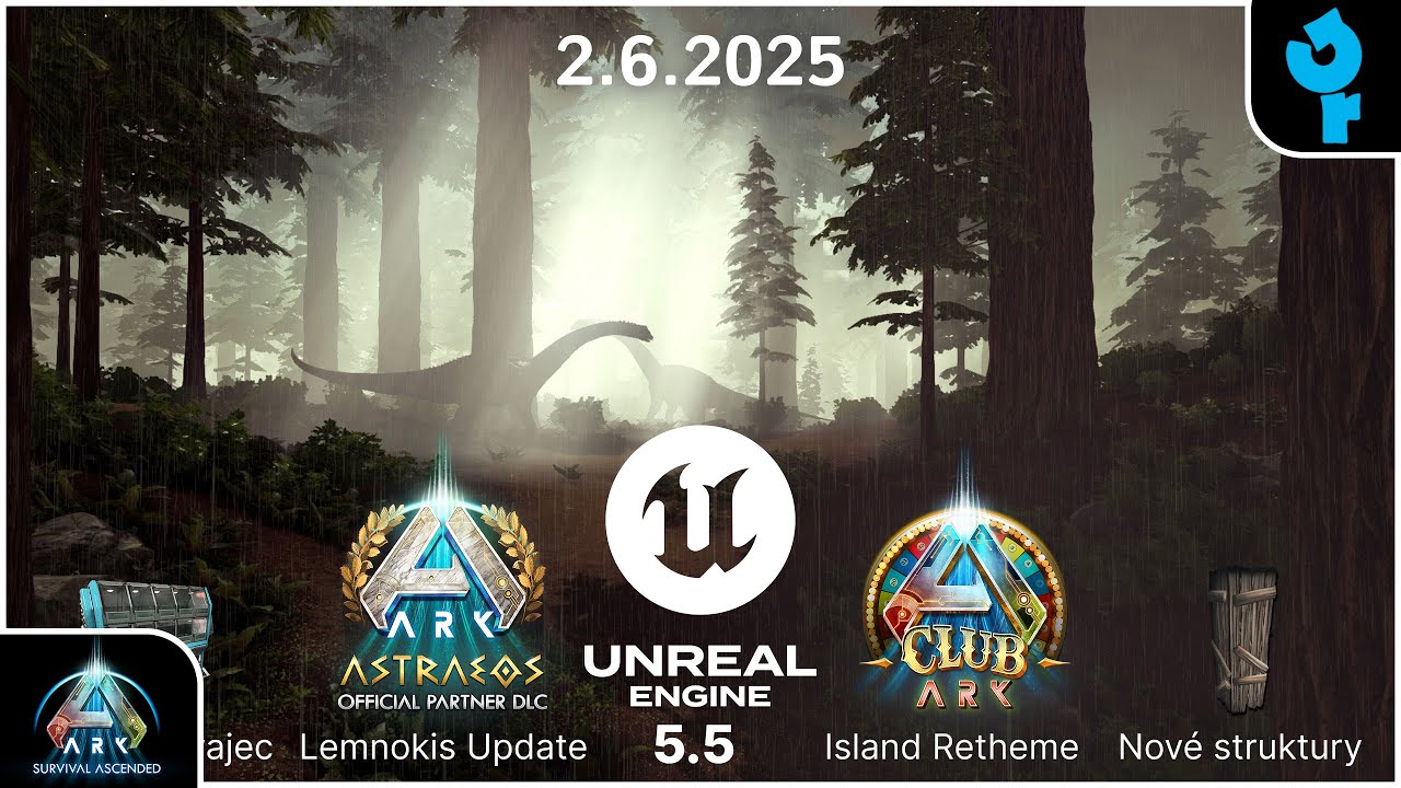 Upgradu ARKu na Unreal Engine 5.5 & vydání mapy Ragnarok