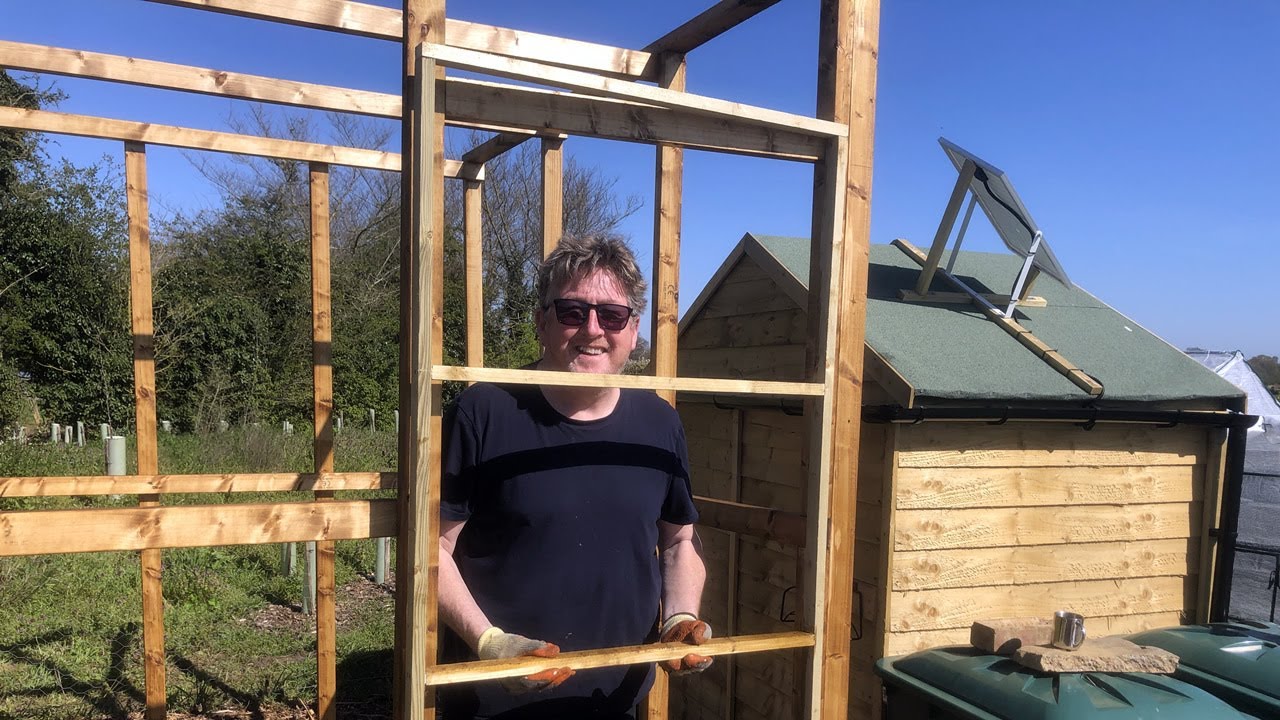 The Allotment:  Building a fruit cage: Part 2 - Ep 19 #fruitcage
