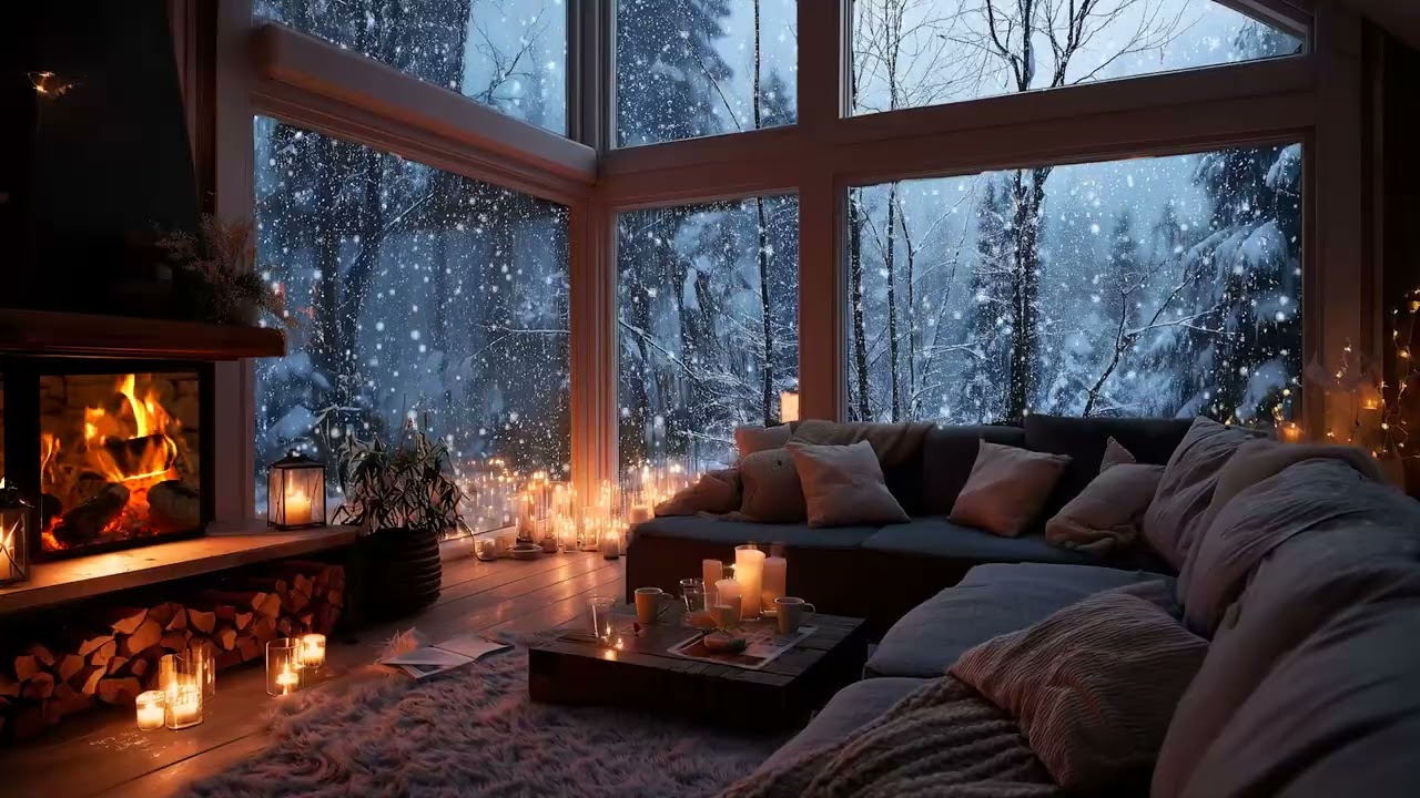 ❄️ Winter Calm Piano  Snow Outside the Window  Deep Meditation & Energy Restore