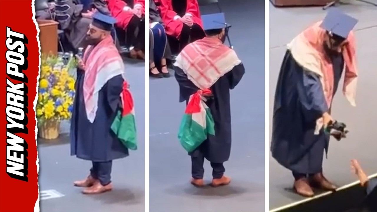 Grads BOO After Woke Student Carrying Palestinian Flag Denied Diploma
