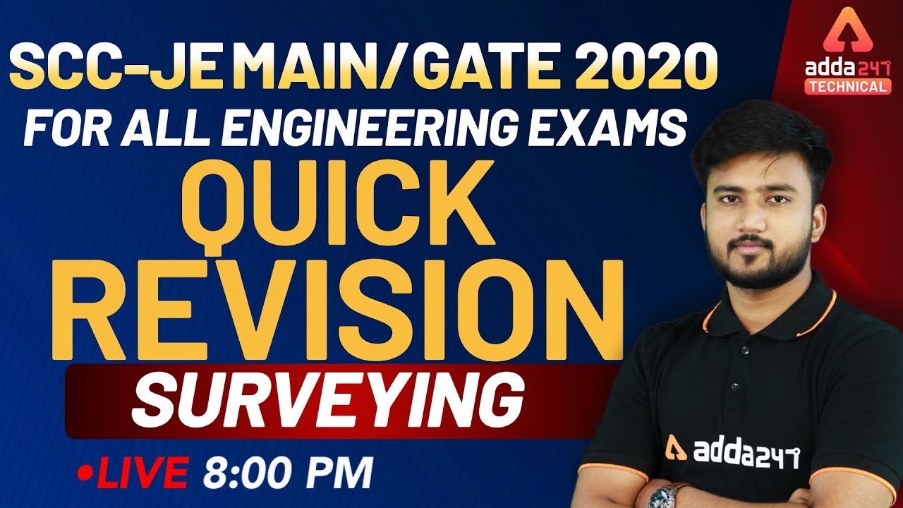 UPSSSC JE/DSSSB JE | Civil Engineering | Quick Revision | Survey