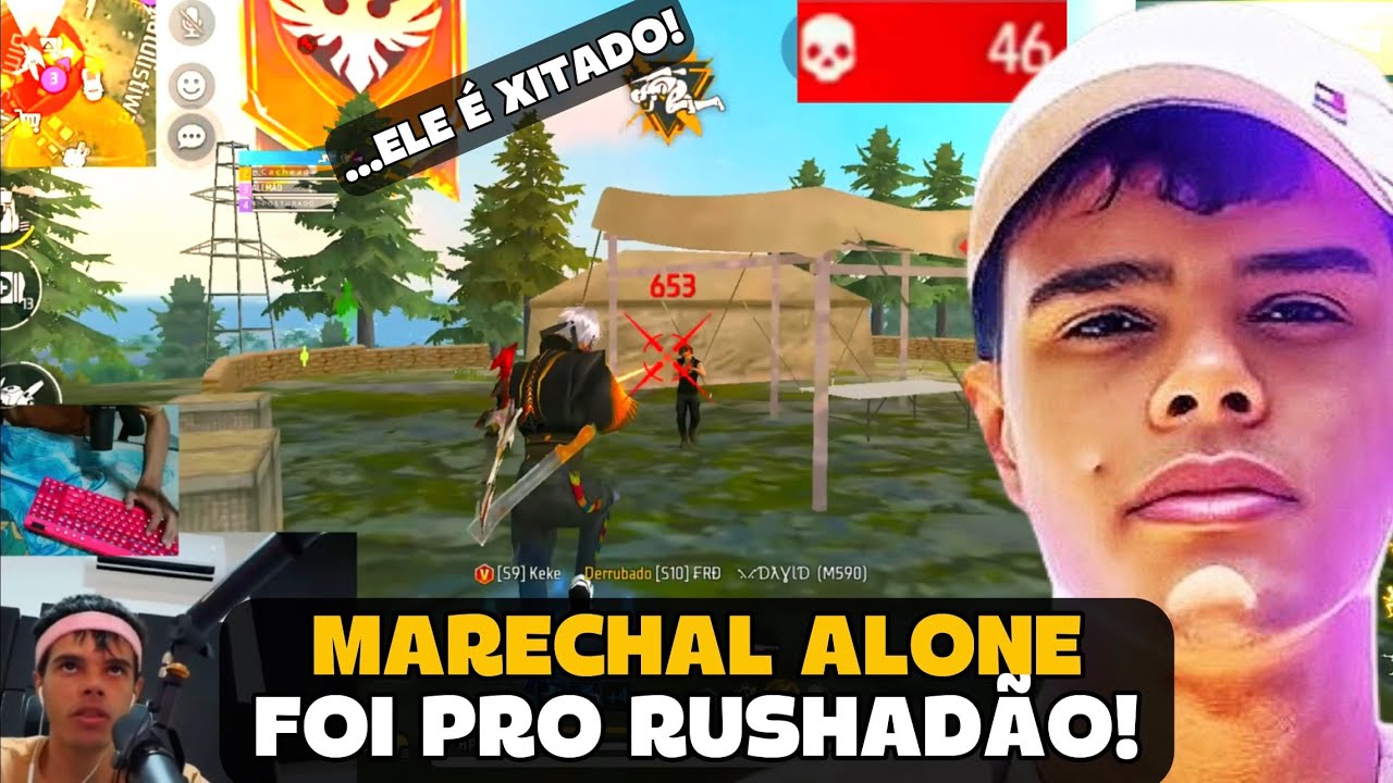 MARECHAL FOI PRO RUSHADÃO E LIMPOU O MAPA TODO NA RANK! FREE FIRE - MARECHAL HIGHLIGHTS