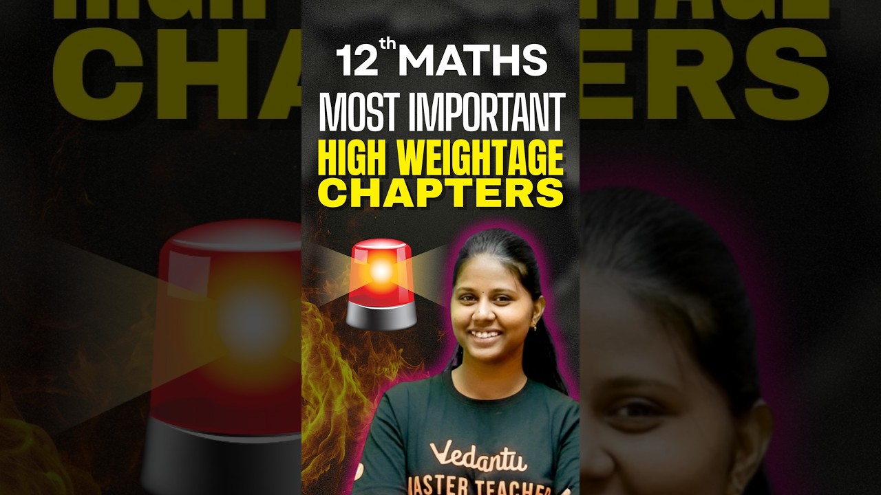 12th Maths High Weightage Chapters | Public Exam 2026 #tnstateboard #importantchapters