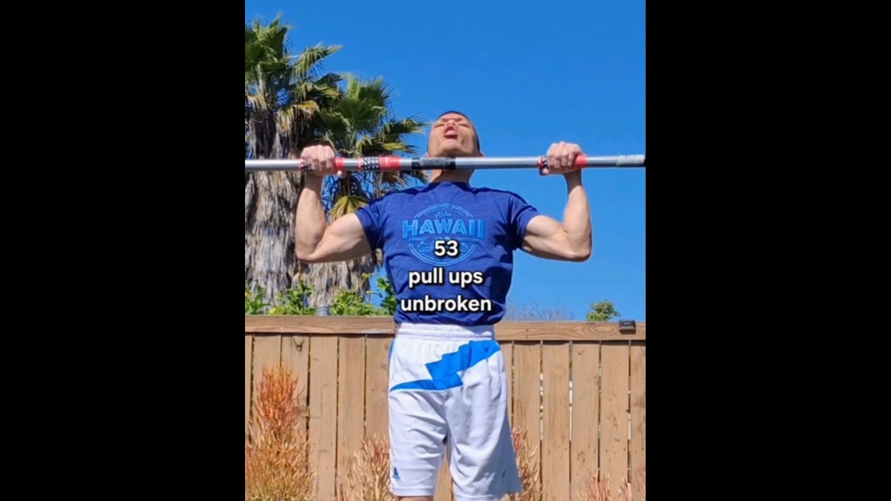 Just 53 pull ups unbroken with 51 reps in 65 seconds at 45 years young!