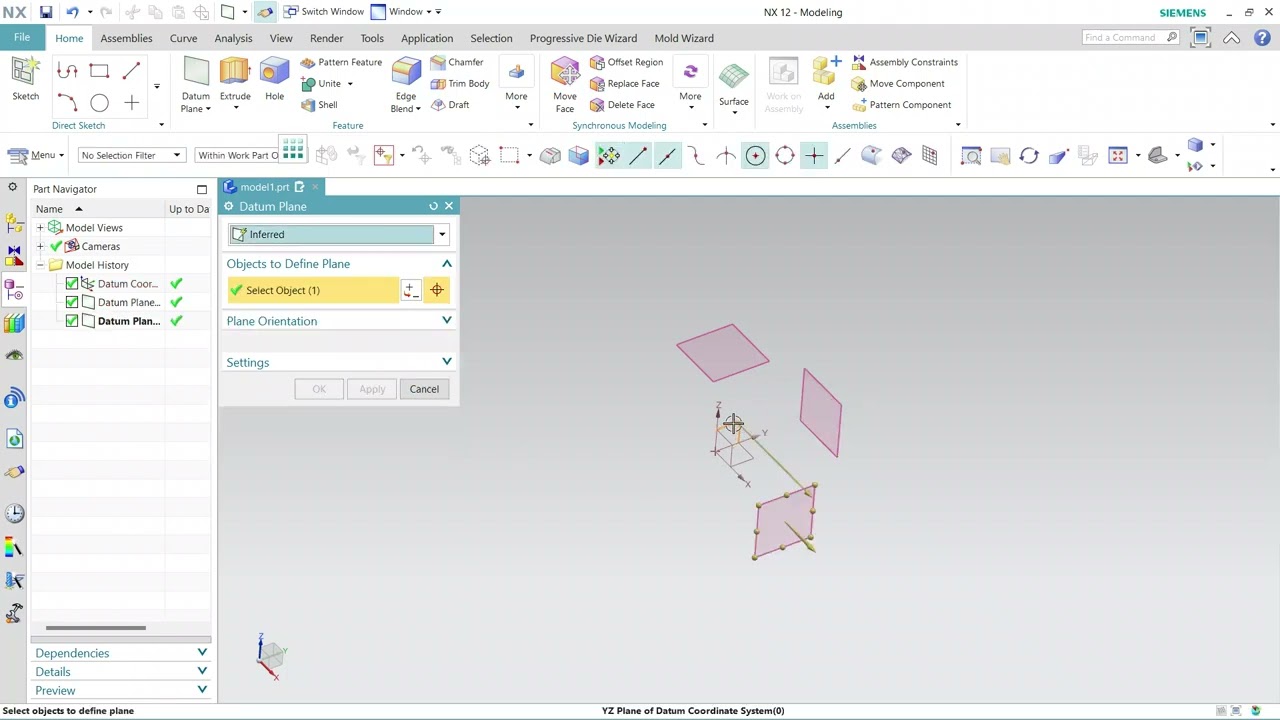 10.DATUM CSYS COORDINATE SYSTEM IN NX 3D TUTORIAL l JATAV GROUP 
