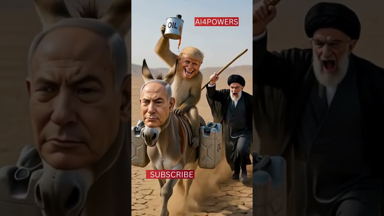 Khamenei, Netanyahu & Trump in a Hilarious Oil Showdown 😂🛢️ | AI Satire#PoliticalSatire