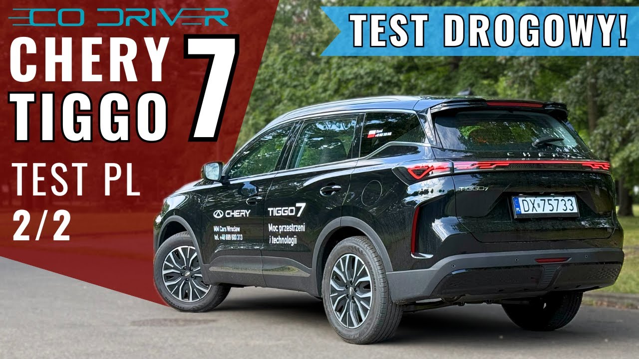 Chery Tiggo 7 - TEST PL [2/2 - Jazda, osiągi, spalanie, asystenci, reflektory, cennik, 0-100 km/h]