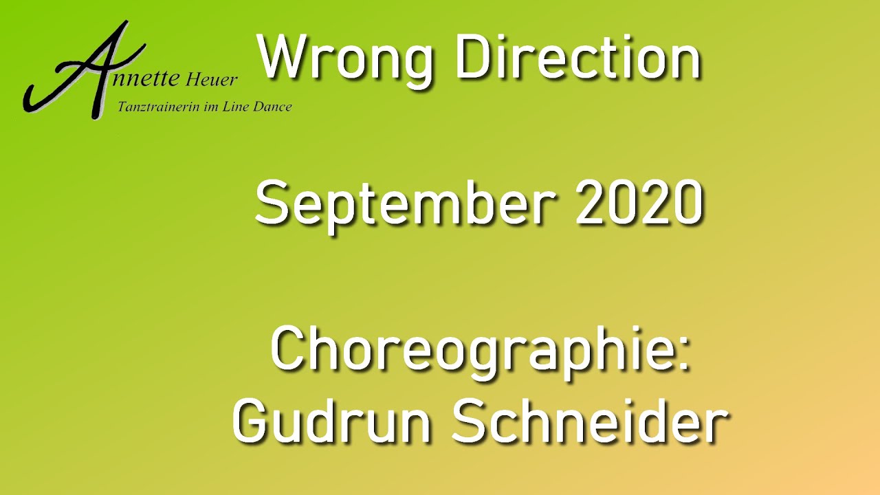Wrong Direction - Line Dance (Demo und Anleitung)